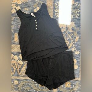 Stars Above Black Sleeveless Tank & Shorts Pajama Set